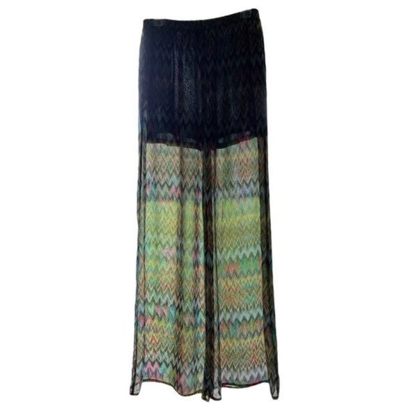 Umgee Boho Style Lined Palazzo Pants w/ Pockets L - Picture 6 of 10